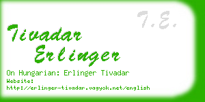 tivadar erlinger business card